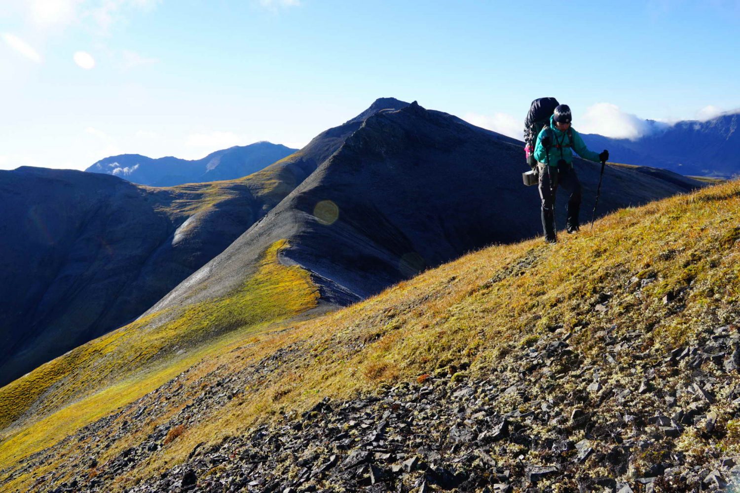 Along-the-ridge-Ogilvie-Mountains-1