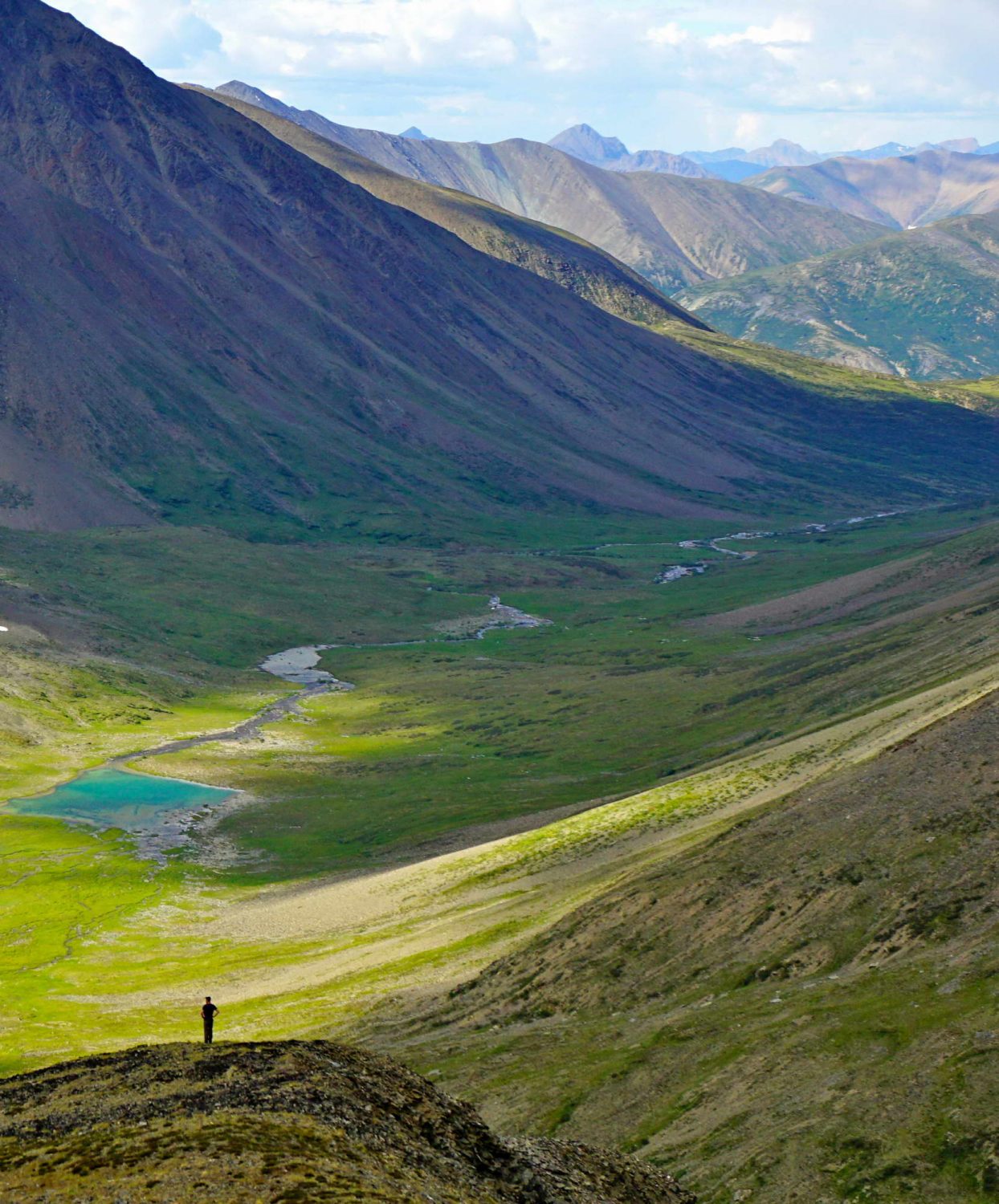 Hiking in the Yukon Hess mountains