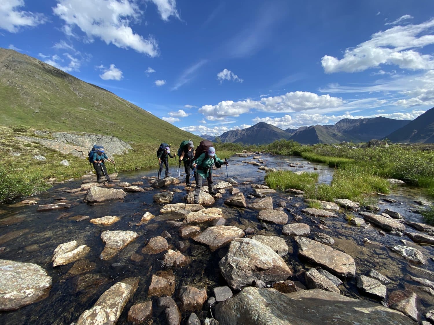 Creek crossing in the Ogilvie Mountains