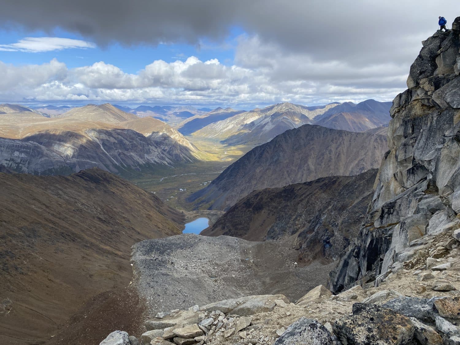 hikers on a ridge coast mountain yukon