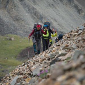 Scree-slope-hiking-yukon-Kluane