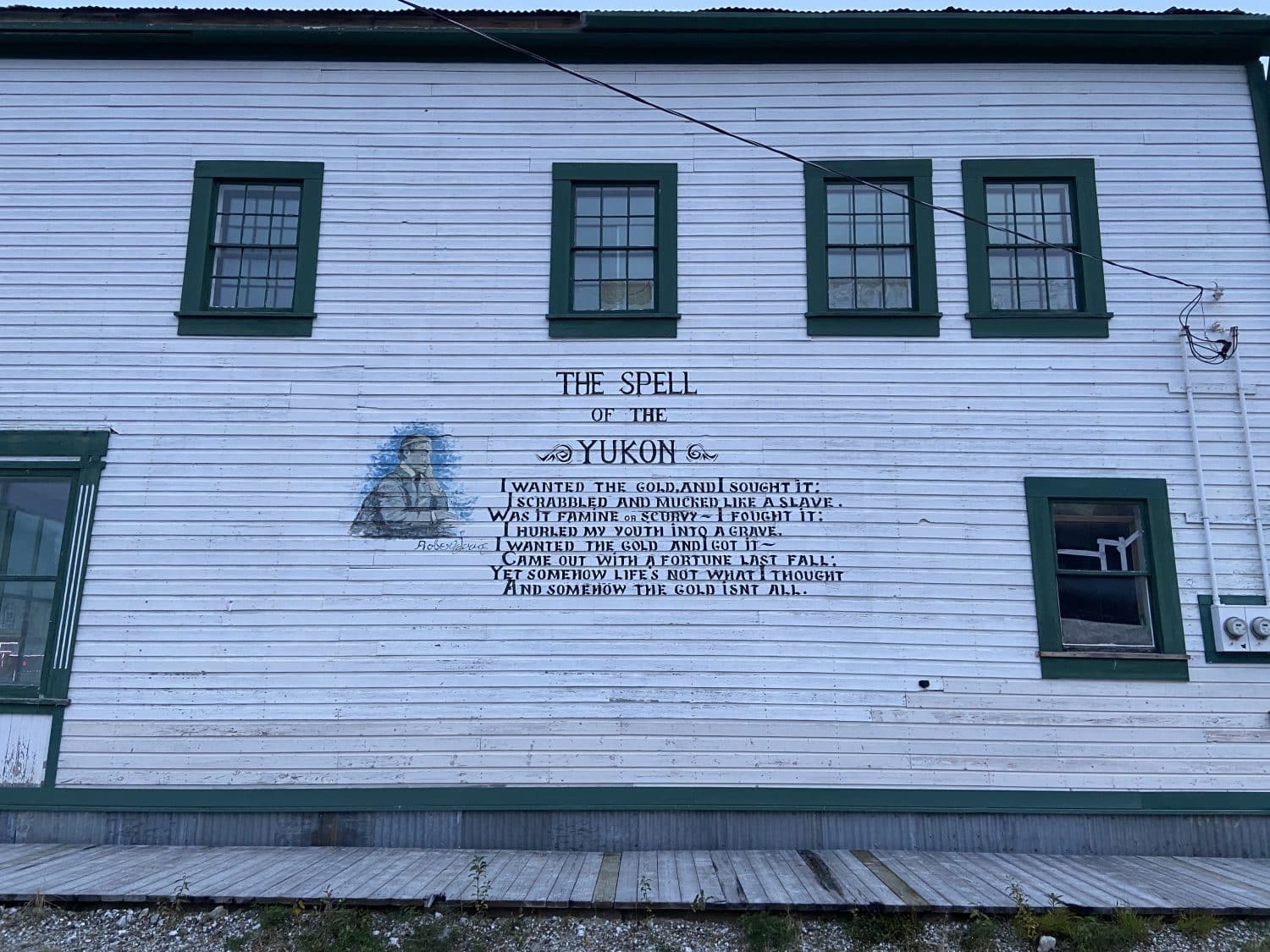 Dawson City street murals, the spell of the Yukon.