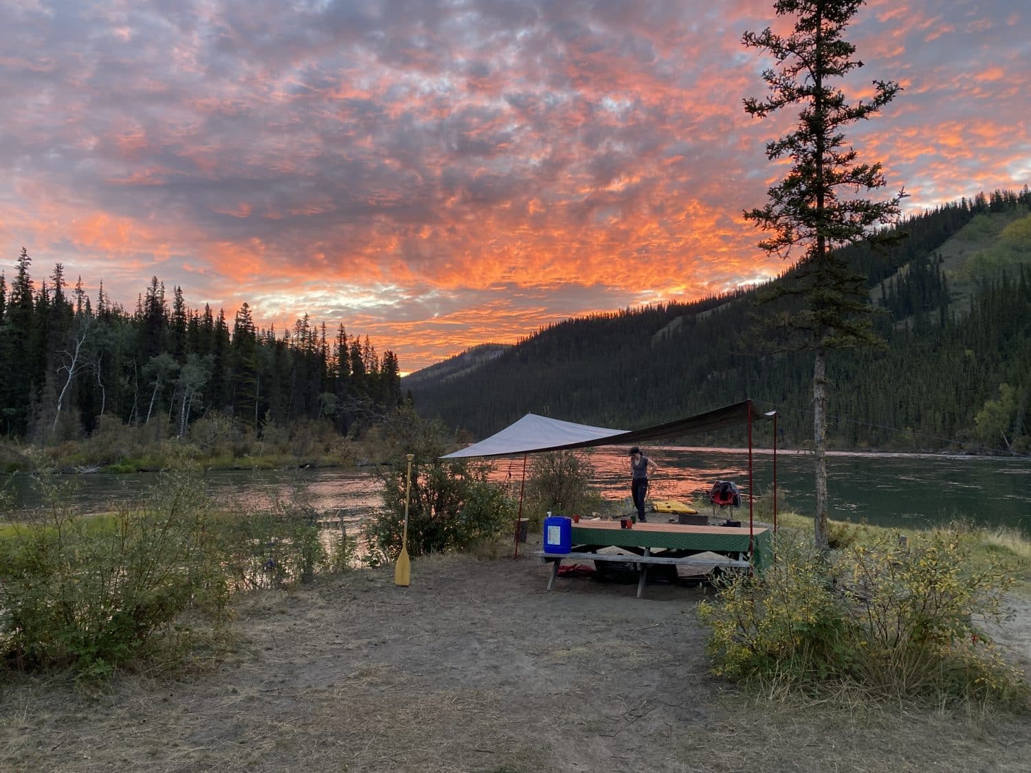 Sunset along the Yukon River
